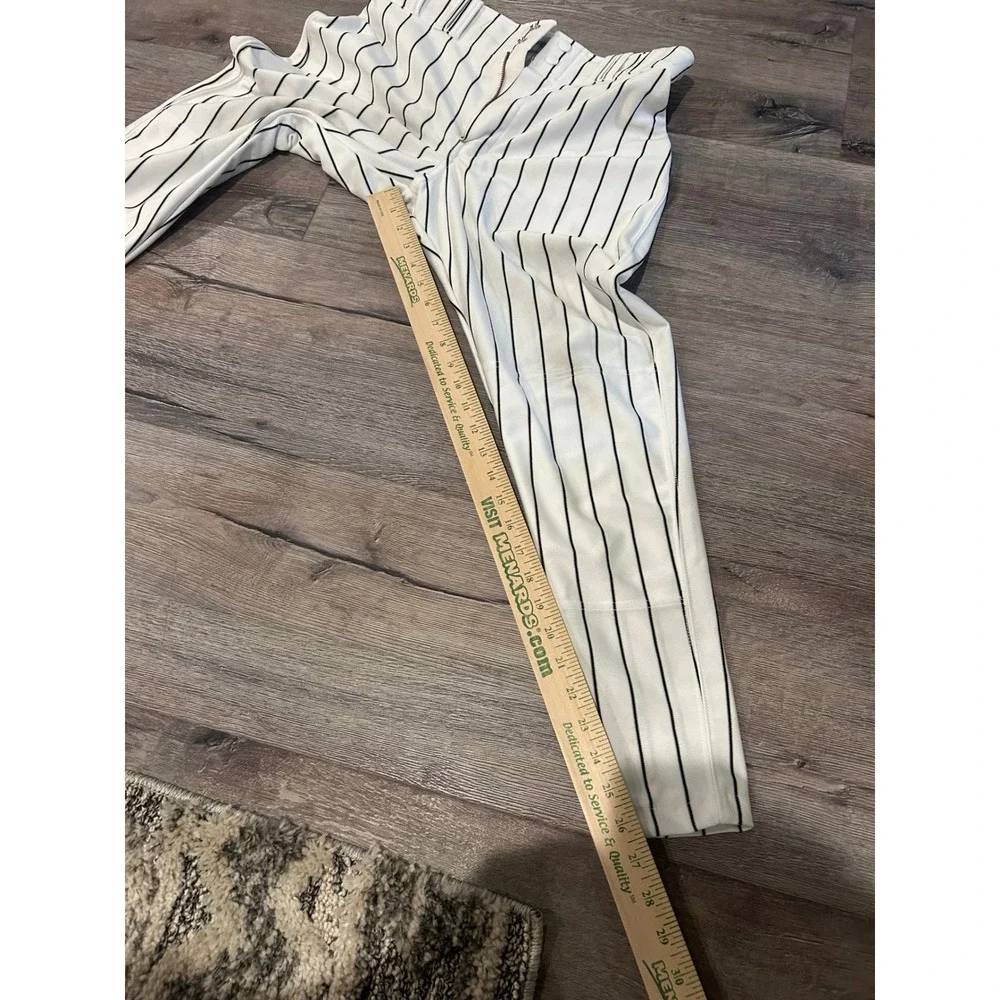 Champro Men Baseball Pants White Black Pinstripe Adult Medium‎ BP33
